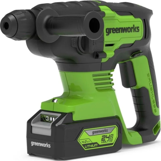 Перфоратор «Greenworks» GD24SDS2K4, 3803007UB