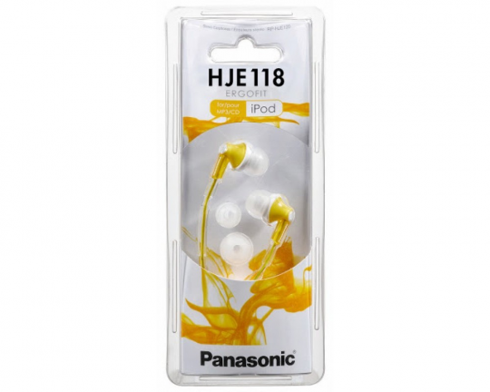 Наушники Panasonic RP-HJE118GUY (Желтый)