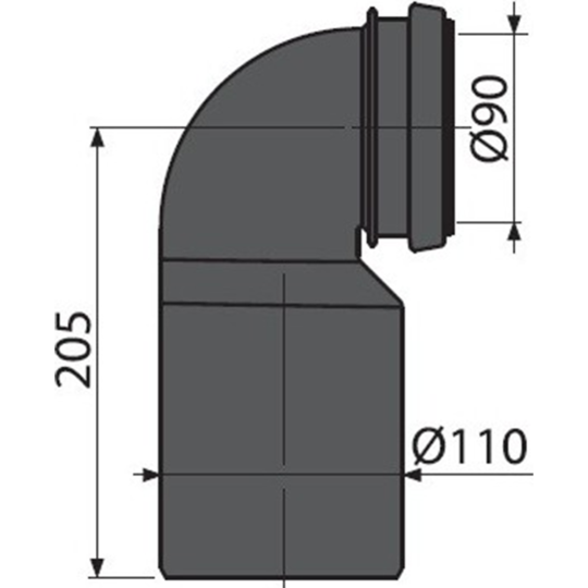 Колено стока «Alcaplast» M906