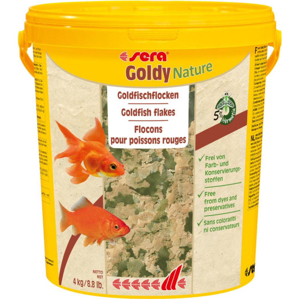 Корм для рыб «Sera» Goldy Nature, для золотых рыбок, 45381, 10 л, 2 кг