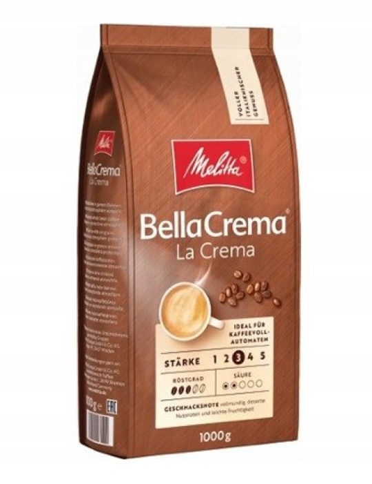 Кофе зерновой Melitta BellaCrema La Crema (1 кг), 80 % арабика+робуста