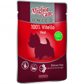 Паучи «Miglior gatto» Mc unico veal 100%, для собак, с телятиной, 100 г