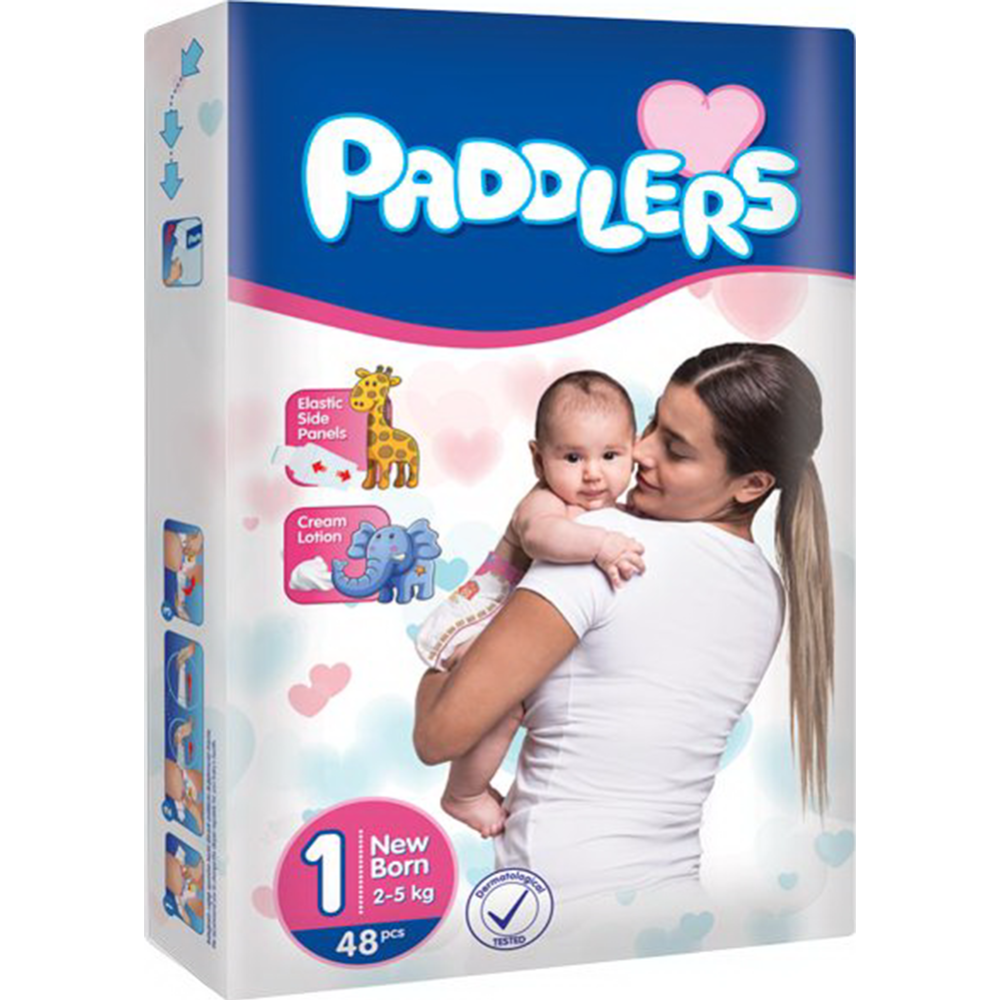 Подгузники детские «Paddlers» Eco pack, размер Newborn, 2-5 кг, 48 шт