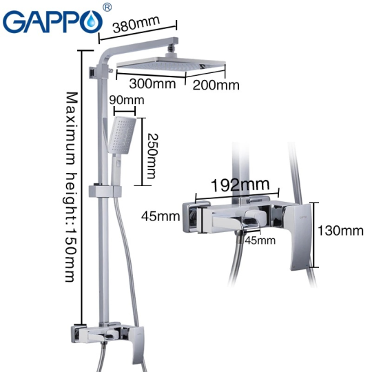 Душевая система Gappo G2407-30 Белый