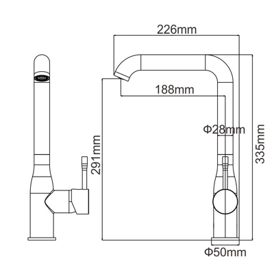 Смеситель для кухни Ledeme L4698W, Белый