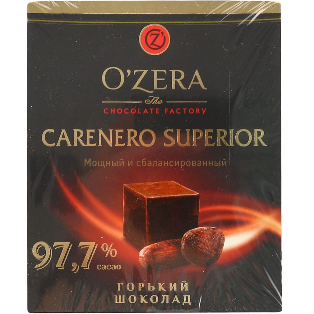 Шоколад «O'Zera» горький, мощный и сбалансированный, 97.7%, 90 г