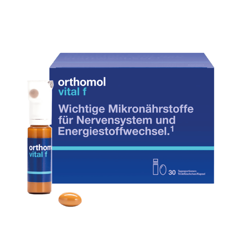 Биологически активная добавка ОРТОМОЛ/ORTHOMOL® Vital F для энергии (жидкость+капсулы) для женщин № 30