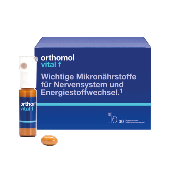 Биологически активная добавка ОРТОМОЛ/ORTHOMOL® Vital F для энергии (жидкость+капсулы) для женщин № 30