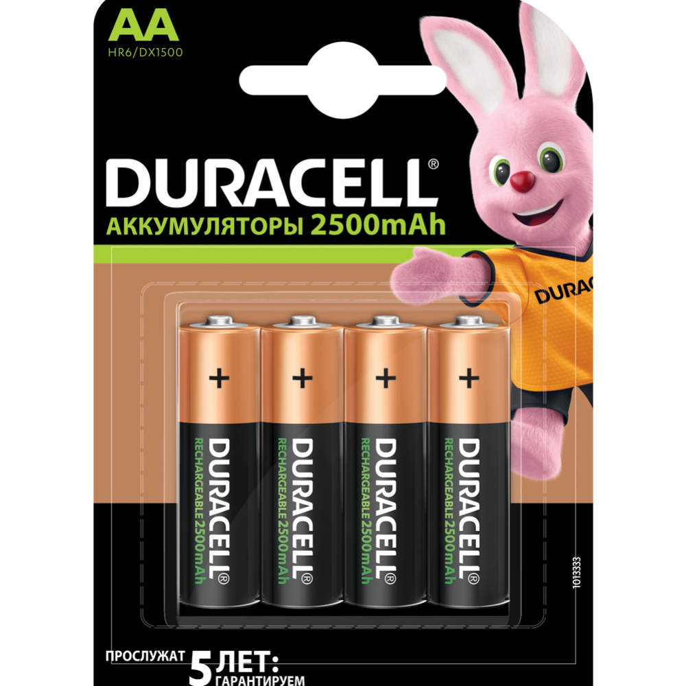 Комплект аккумуляторов «Duracell» AA, 2500mAh, 4 шт