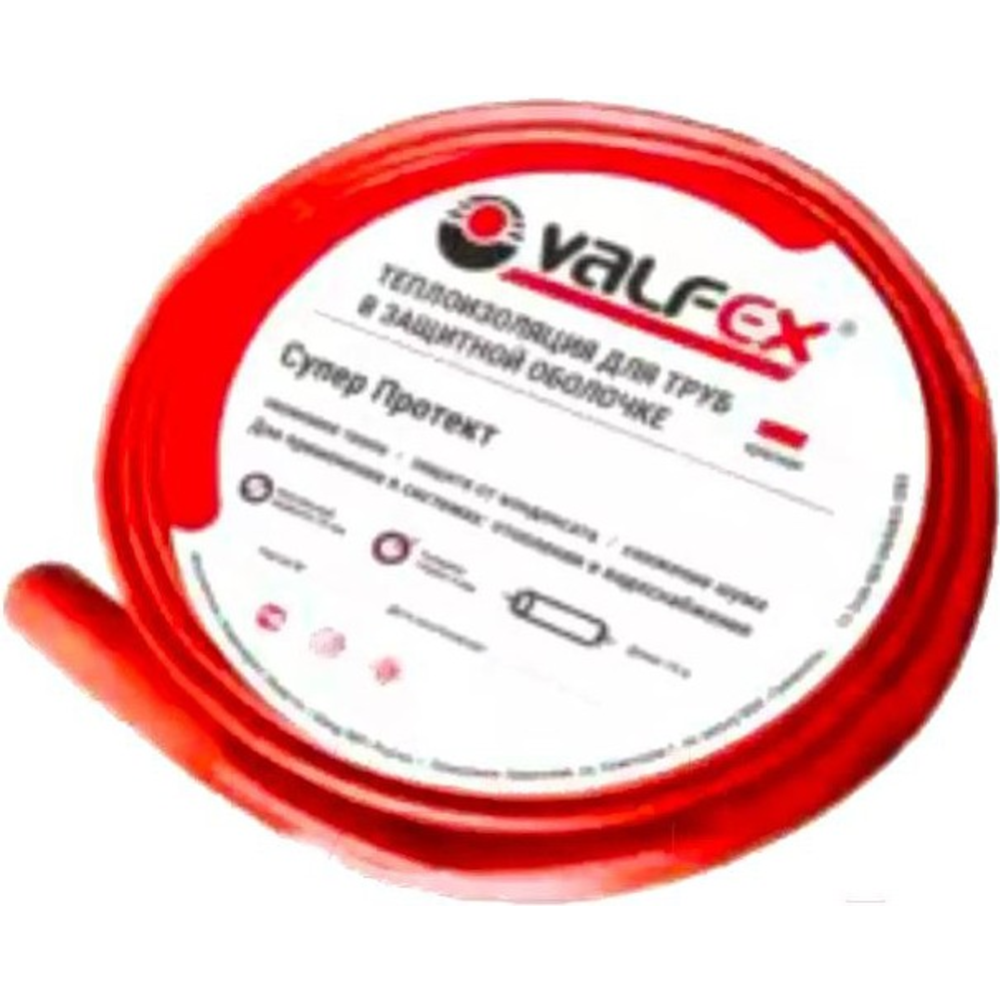 Теплоизоляция «Valfex» VF.18.04.10.R, красный, 18x4 мм, 10 м