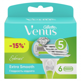 Сменные кассеты / лезвия для бритья женские Gillette Venus Embrace Extra Smooth 6 шт.