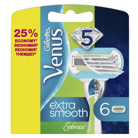 Сменные кассеты / лезвия для бритья женские Gillette Venus Embrace Extra Smooth 6 шт.