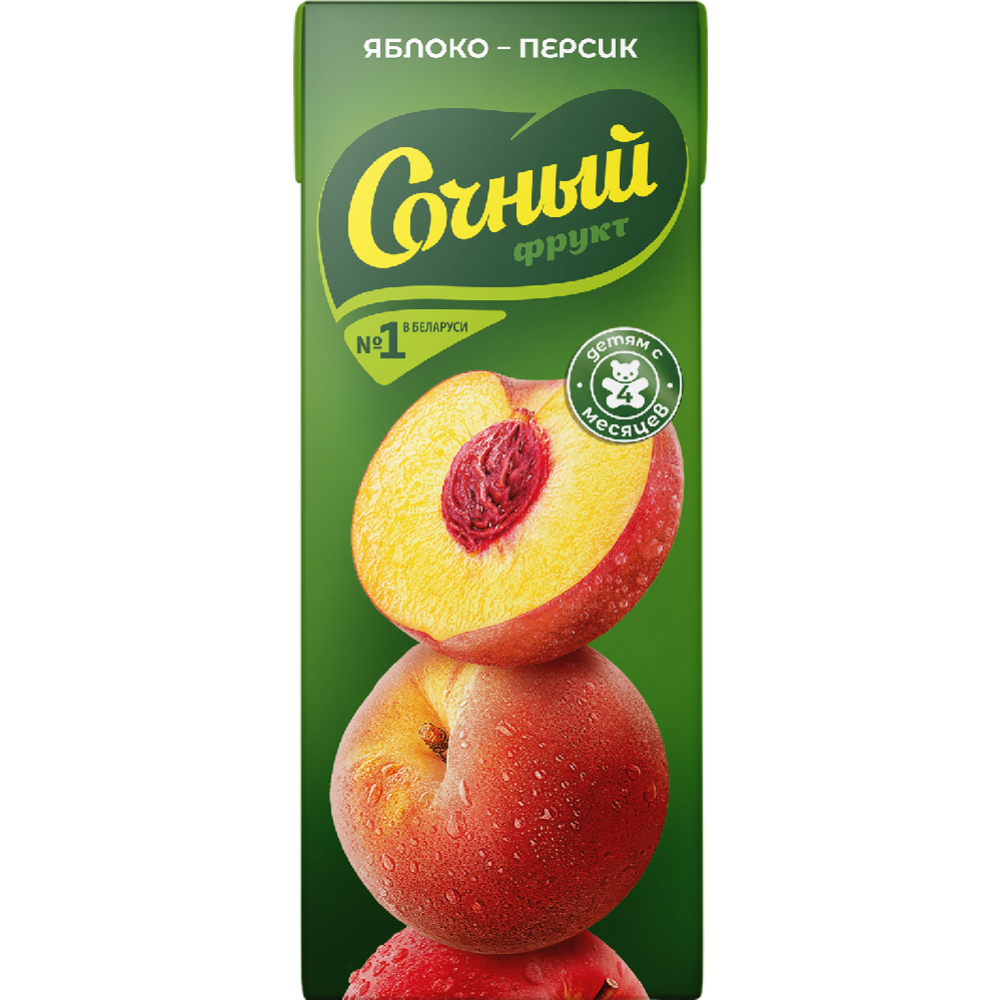Нектар детский «Сочный фрукт» яблоко-персик, 200 мл #0