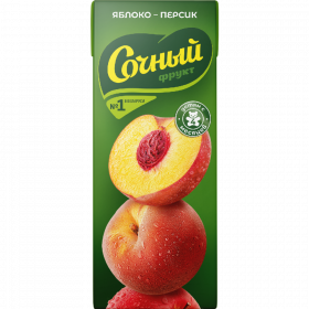 Нектар дет­ский «Соч­ный фрукт» яблоко-персик, 200 мл