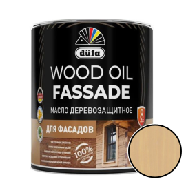 Масло для деревянных фасадов для защиты Düfa WOOD OIL FASSADE, для любых пород древесины, полуматовое, ясень, 0.9 л