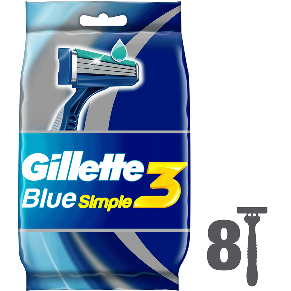 Бритвы «Gillette» Blue Simple одноразовые, 8 шт #0