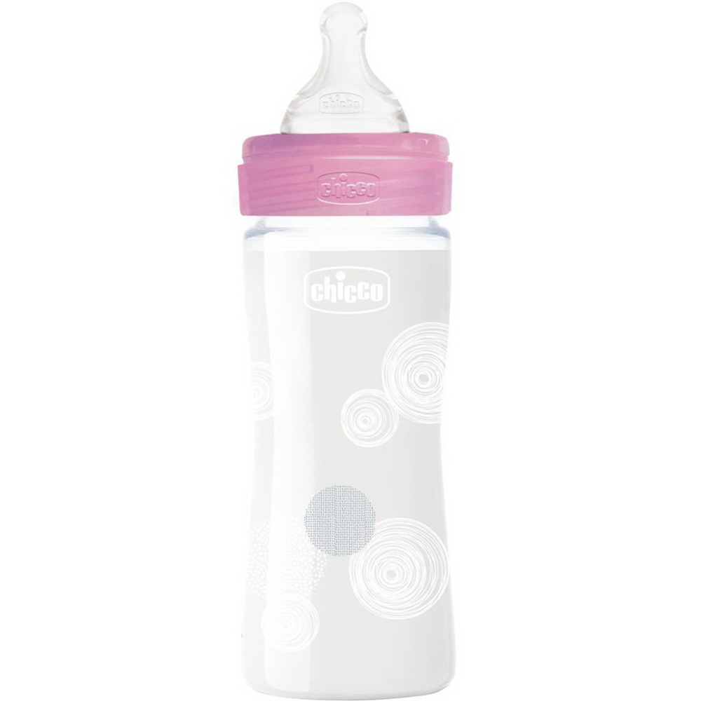 Бутылочка «Chicco» Well-Being Glass Girl, 0+, 28721100000, 240 мл 