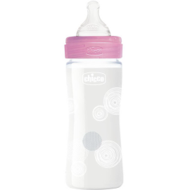 Бутылочка «Chicco» Well-Being Glass Girl, 0+, 28721100000, 240 мл 