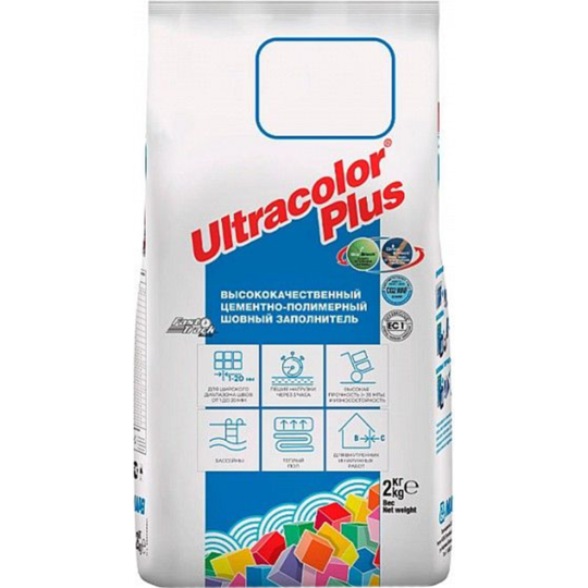 Фуга «Mapei» Ultra Color Plus N100, белый, 2 кг