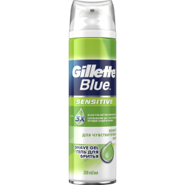 Гель для бритья «Gillette» blue Sensitive, 200 мл.  