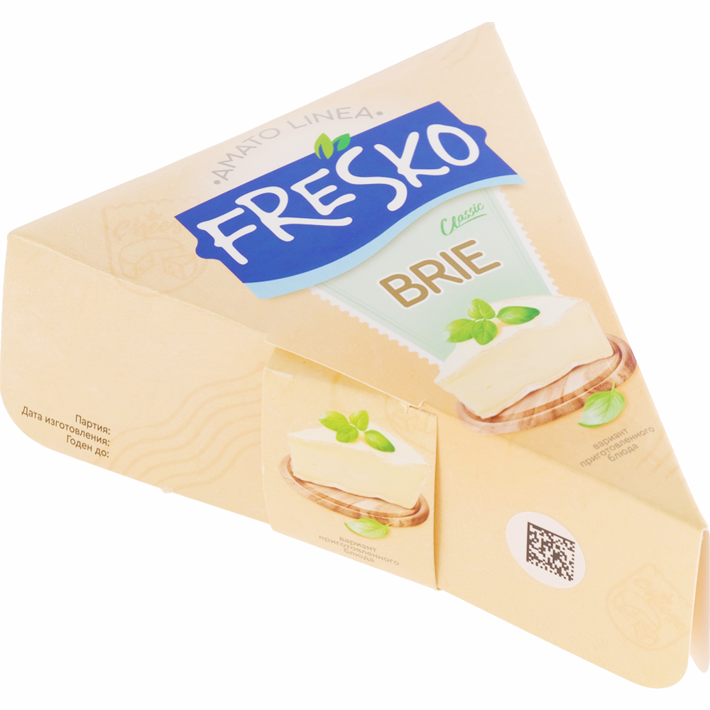 Сыр мягкий «Fresko» Brie с белой плесенью, 50%, 125 г #0