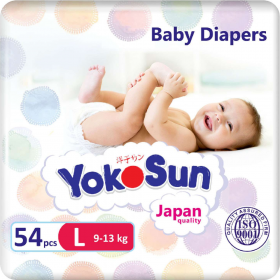 Под­гуз­ни­ки дет­ские «YokoSun» Premium, размер L, 9-13 кг, 54 шт