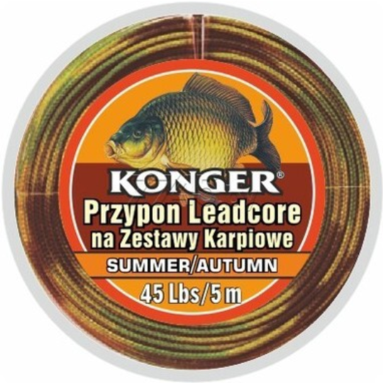 Поводок для карпа «Konger» Leadcore Summer Autumn, 35lbs, 960 005 035, 5 м