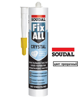 Клей герметик "Soudal" Fix All Crystal прозрачный 290 мл