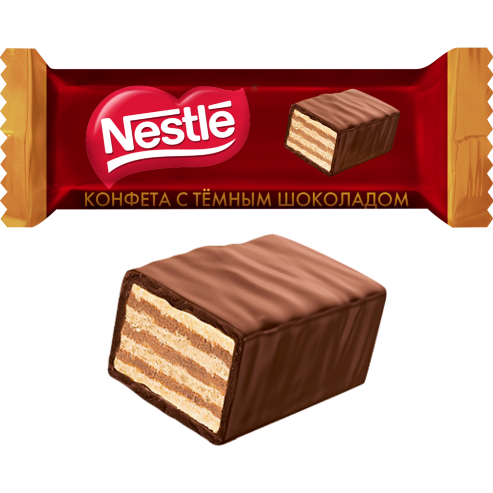  Кон­фе­та «Nestle» с вафлей и темным шо­ко­ла­дом, 1 кг