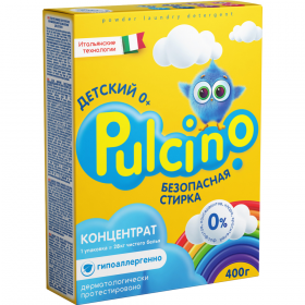 Сти­раль­ный по­ро­шок «Pulcino» для дет­ско­го белья, Ав­то­мат, 400 г
