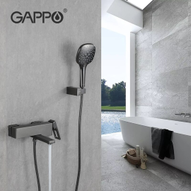 Смеситель для ванны Gappo G3217-9 Оружейная сталь