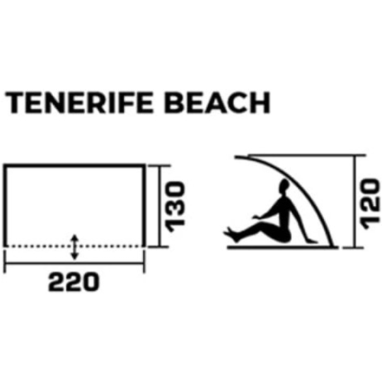 Пляжная палатка «Jungle Camp» Tenerife Beach, 70874, желтый/оранжевый