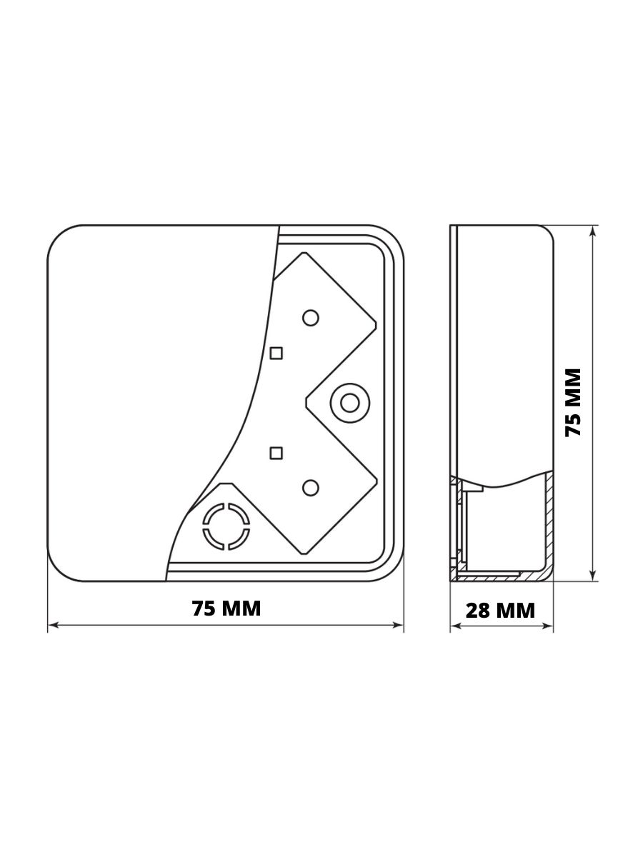 Коробка распаячная КР 75х75х28 ОП с клемной колодкой белая IP40 TDM SQ1401-0206(10)