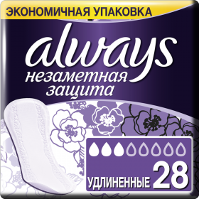 Про­клад­ки жен­ские еже­днев­ные «Always» удли­нен­ные, 28 шт..