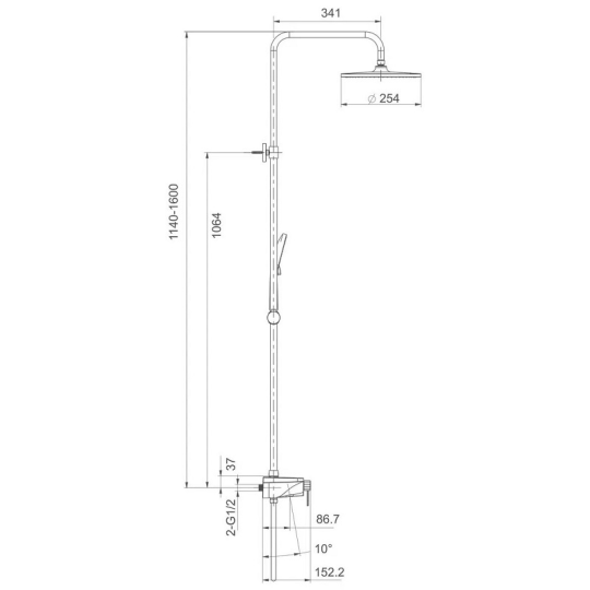 Душевая система G2495-5 Черный