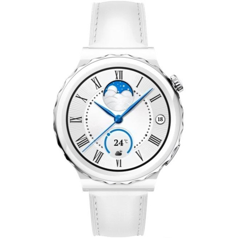 Часы-компаньон «Huawei» Watch GT 3 Pro, FRG-B19, Silver Bezel White Ceramic Case