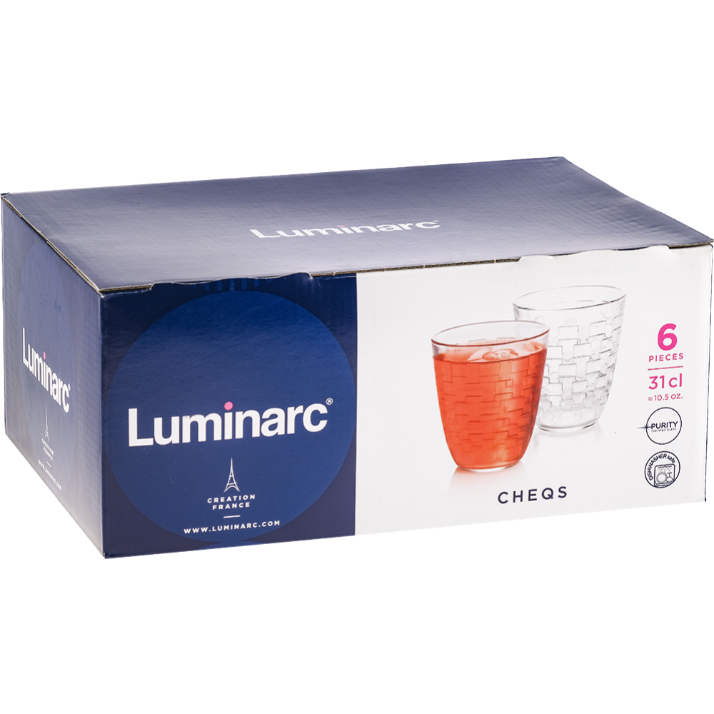 Набор стаканов «Luminarc» Neo Cheqs, 310 мл, 6 шт, арт. V2289