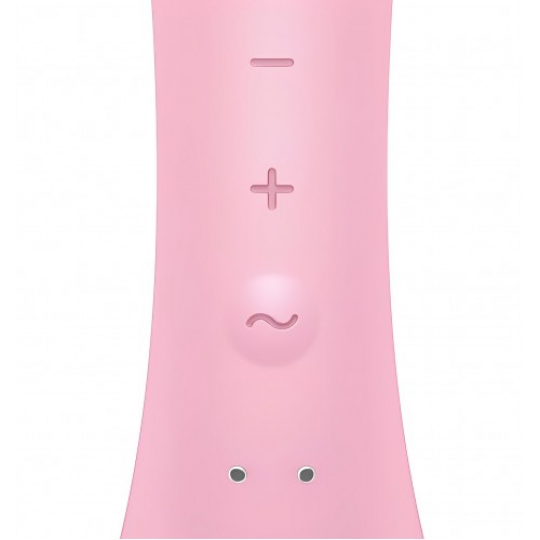 Двусторонний вибратор с клиторальным стимулятором Satisfyer Triple Oh Pink