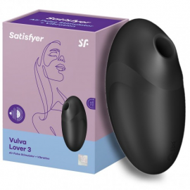 Вакуумно-волновой стимулятор клитора с вибрацией Satisfyer Vulva Lover 3 черный