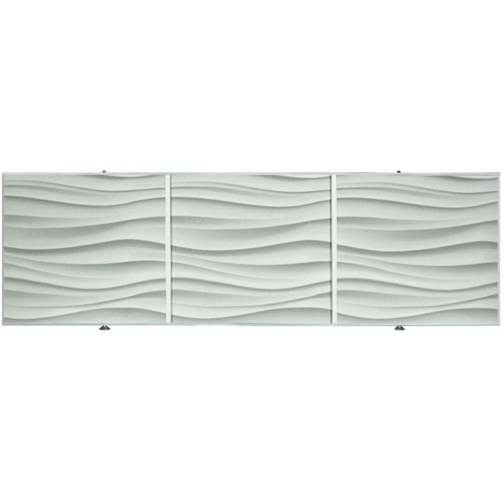 Экран для ванны «Comfort Alumin» Волна белая 3D, 170х50 см