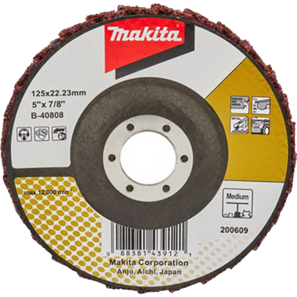 Лепестковый полировочный диск «Makita» B-40808, 125x22.23 мм