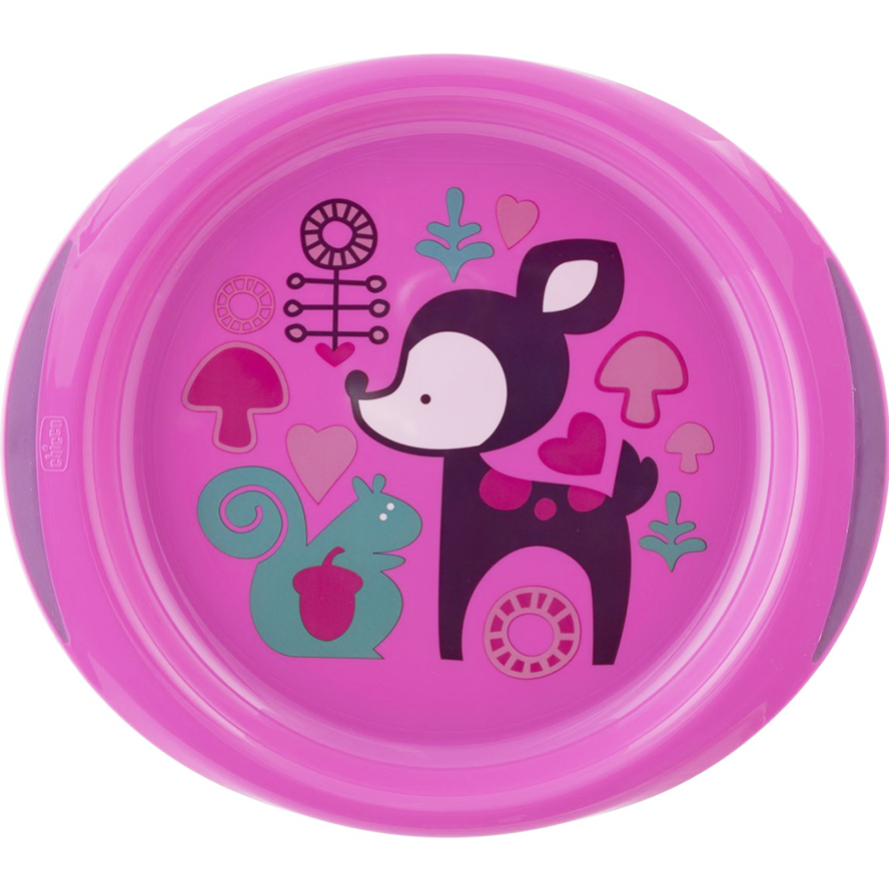 Набор тарелок «Chicco» 16002100000, розовый, зеленый, 2 шт