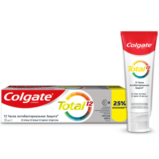 Зубная паста «Colgate» total 12, чистая мята, 125 мл