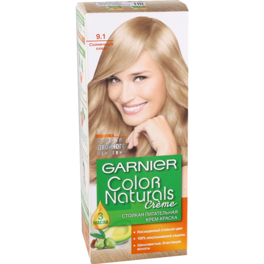 Крем-краска «Garnier» Color Naturals 9.1, солнечный пляж.