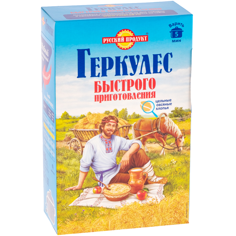 Хлопья овсяные «Русский продукт» Геркулес быстрого приготовления, 500 г  купить в Минске: недорого в интернет-магазине Едоставка