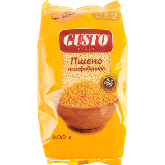 Крупа пшено «GUSTO BRAVO» 800 г