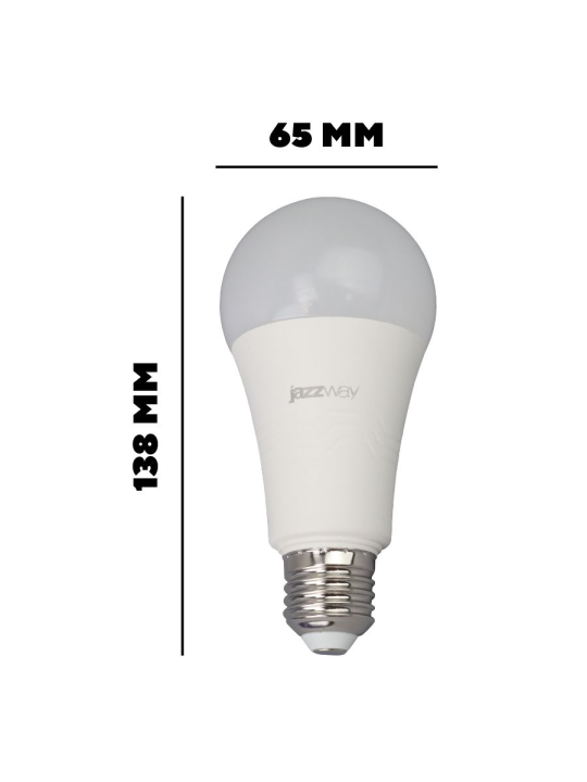 Лампа светодиодная PLED-LX A65 20w E27 4000K  Jazzway 5шт .5025264 (5)