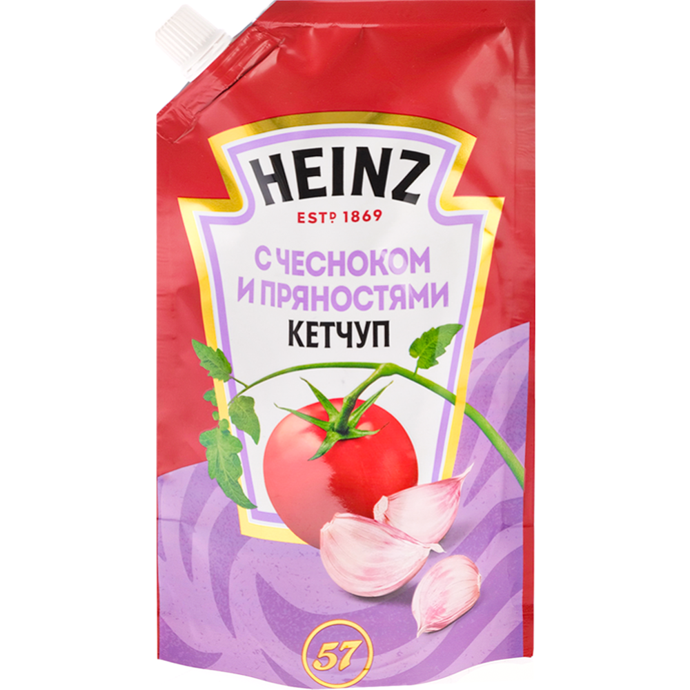 Кетчуп «Heinz» с чес­но­ком и пря­но­стя­ми, 320 г