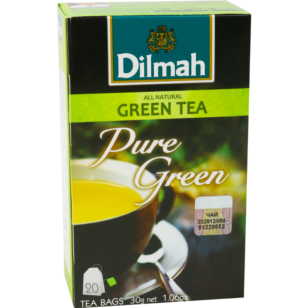 Чай зеленый «Dilmah» 20 пакетиков по 1.5 г #0