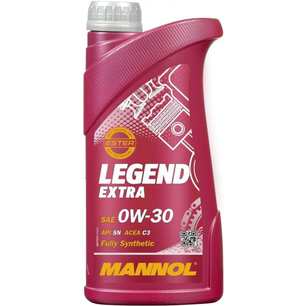 Масло моторное «Mannol» Legend Extra 0W-30 API SN ACEA C2/C3, MN7919-1, 1 л